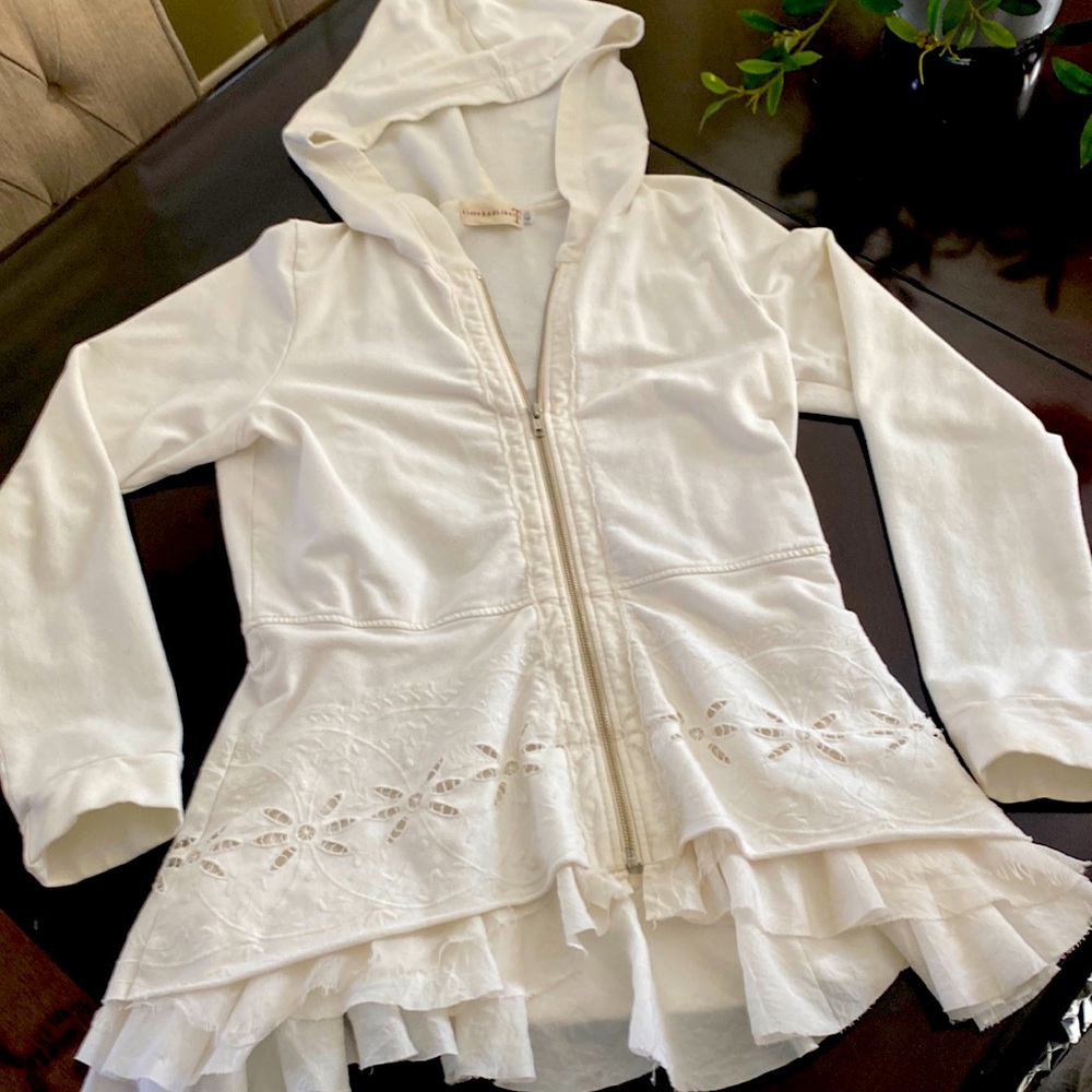 Zippered, hooded lightweight jacket